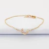 Bracelet chaîne lune scintillante plaqué or - HappyBulle x Capucine