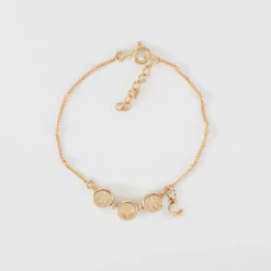 Bracelet chaîne Maman pastilles estampillées