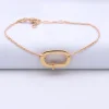 Bracelet chaîne personnalisé collection Chapitre mousqueton 11x19 mm plaqué or - à composer