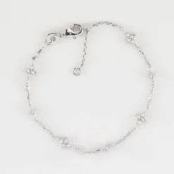 Bracelet chaîne scintillant argent