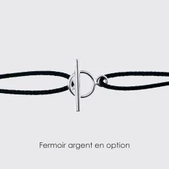 Bracelet coeur email argent 10 mm