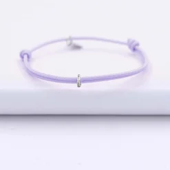 Bracelet cordon double personnalisé collection Chapitre argent - à composer
