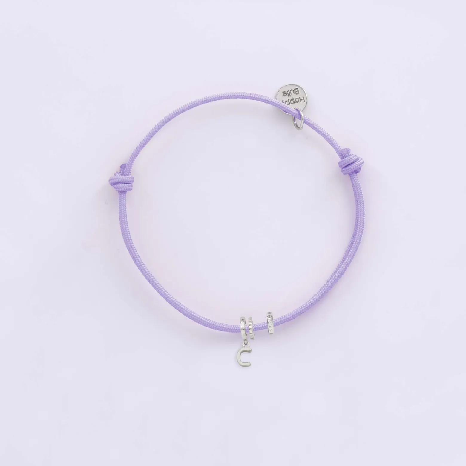 Bracelet cordon double personnalisé collection Chapitre argent - à composer