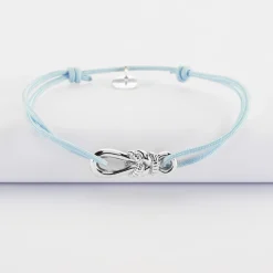Bracelet cordon "Le lien" argent - HappyBulle x Lilylovesfashion