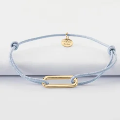 Bracelet cordon maillon plaqué or 20x7 mm