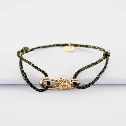 Bracelet cordon pailleté "Le lien" plaqué or - HappyBulle x Lilylovesfashion