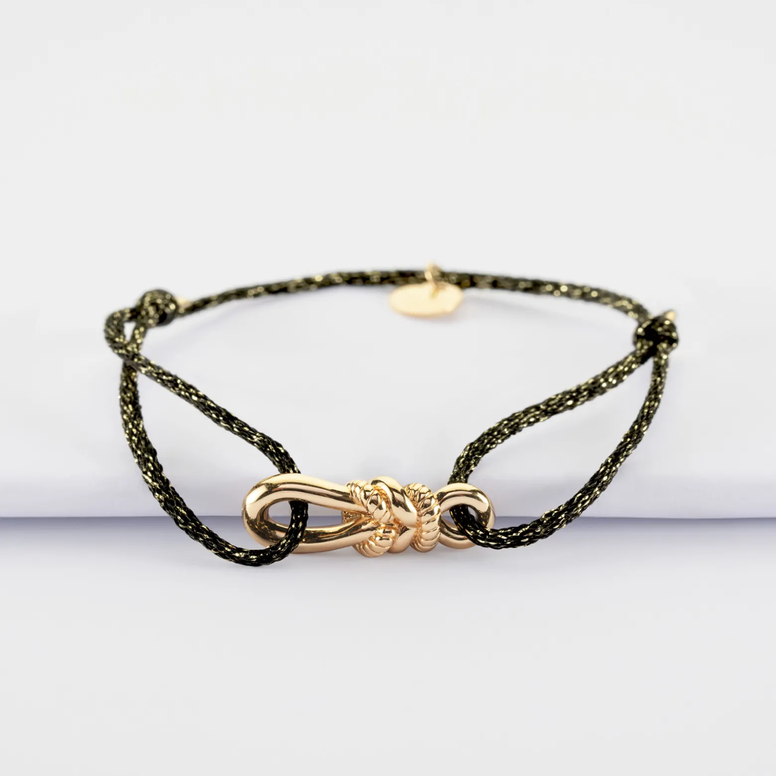 Bracelet cordon pailleté "Le lien" plaqué or - HappyBulle x Lilylovesfashion