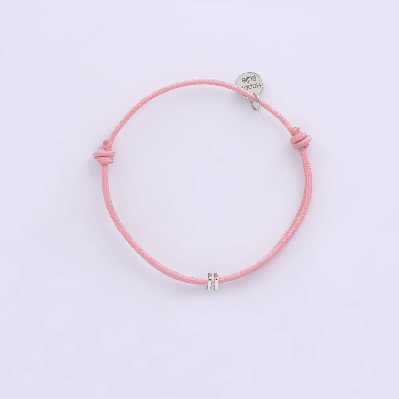 Bracelet enfant cordon double personnalisé collection Chapitre argent - à composer