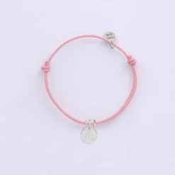 Bracelet enfant cordon double personnalisé collection Chapitre argent - à composer