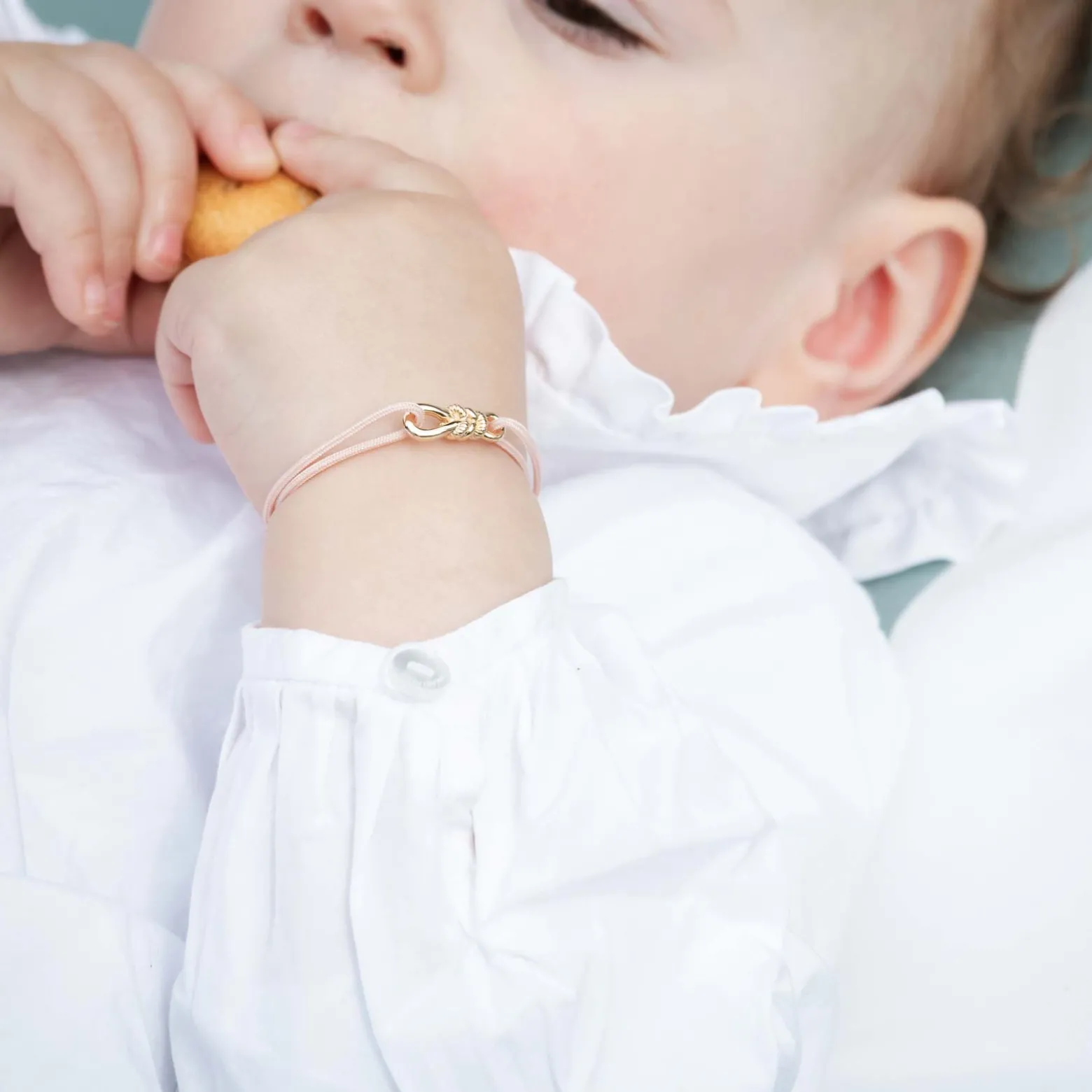 Bracelet enfant cordon "Le lien" plaqué or - HappyBulle x Lilylovesfashion