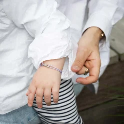 Bracelet enfant cordon "Le lien" argent - HappyBulle x Lilylovesfashion
