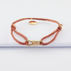 Bracelet enfant cordon pailleté "Le lien" plaqué or - HappyBulle x Lilylovesfashion