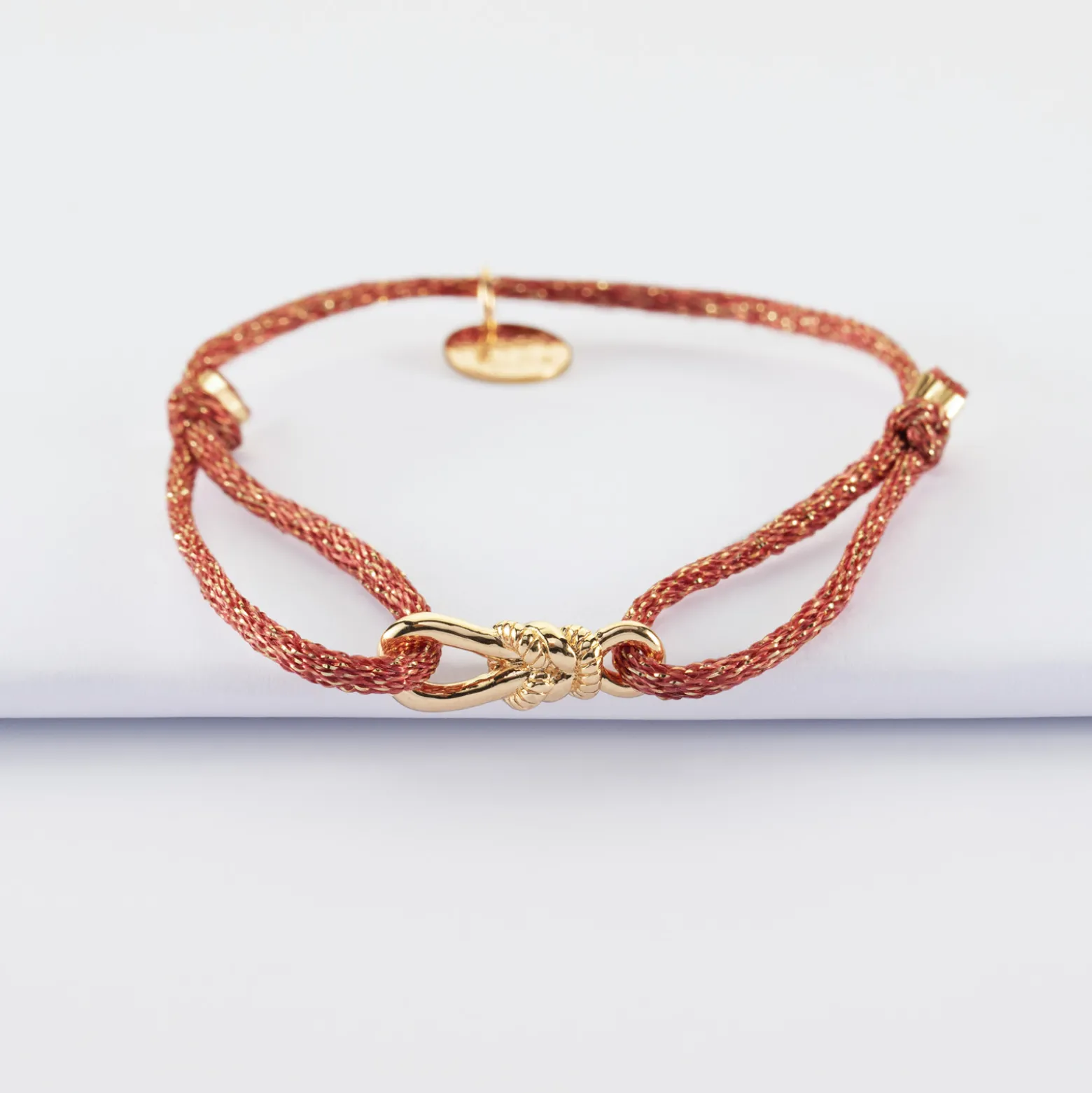Bracelet enfant cordon pailleté "Le lien" plaqué or - HappyBulle x Lilylovesfashion