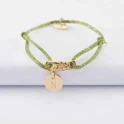 Bracelet enfant cordon pailleté personnalisé