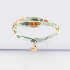 Bracelet enfant Liberty petit coeur bombé plaqué or 7 mm - HappyBulle x Atelier Wagram