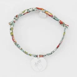 Bracelet enfant Liberty personnalisé médaille gravée argent 15 mm - Happybulle x Barbapapa