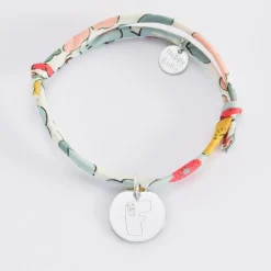 Bracelet enfant Liberty personnalisé médaille gravée argent 15 mm - Happybulle x Barbapapa