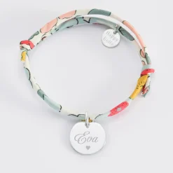 Bracelet enfant Liberty personnalisé médaille gravée argent 15 mm
