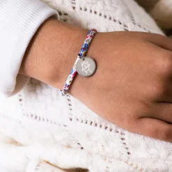 Bracelet enfant Liberty personnalisé médaille gravée argent 15 mm