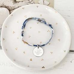 Bracelet enfant Liberty personnalisé médaille gravée argent 15 mm