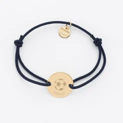 Bracelet enfant personnalisé médaille gravée plaqué or 2 trous 15 mm - Edition spéciale KIDS