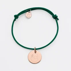 Bracelet enfant personnalisé médaille gravée plaqué or rose 15 mm - HappyBulle x Barbapapa
