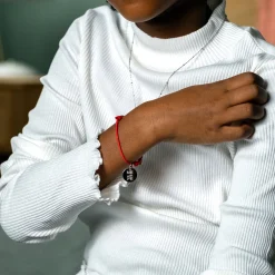 Bracelet enfant personnalisé médaille gravée argent 15 mm