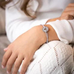 Bracelet enfant personnalisé médaille gravée argent cible 16 mm