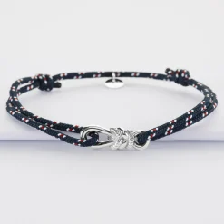 Bracelet homme cordage marin simple "Le lien" argent - HappyBulle x Lilylovesfashion