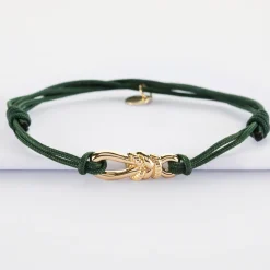 Bracelet homme cordon double "Le lien" plaqué or - HappyBulle x Lilylovesfashion