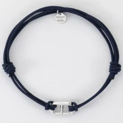 Bracelet homme cordon double maille marine argent 15,4x9 mm