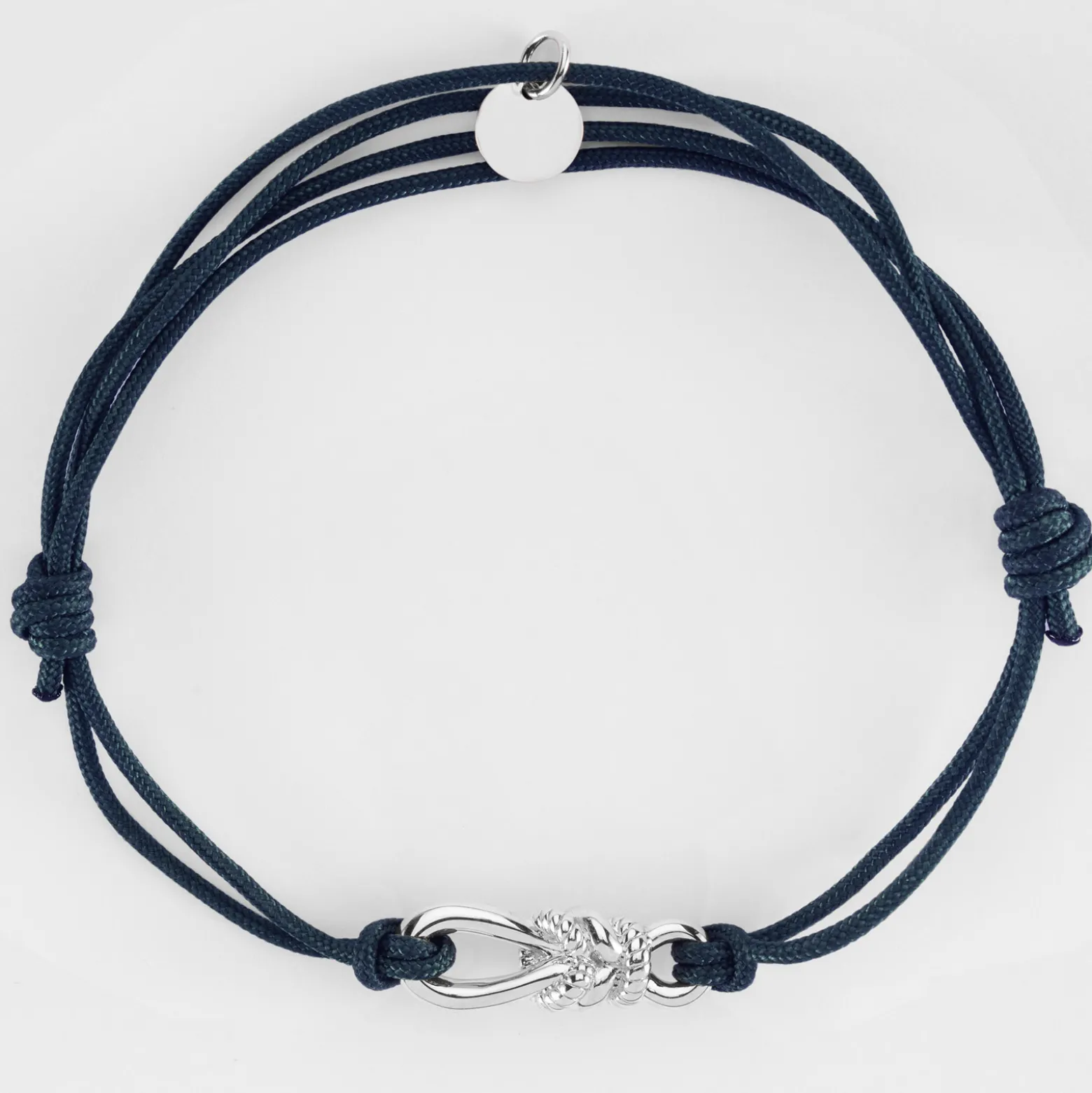 Bracelet homme cordon double "Le lien" argent - HappyBulle x Lilylovesfashion