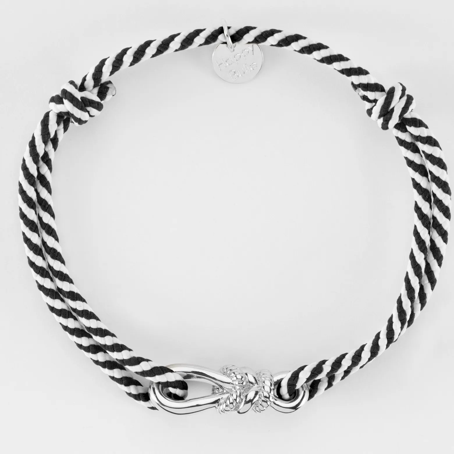 Bracelet homme cordon marin tressé "Le lien" argent - HappyBulle x Lilylovesfashion