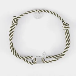 Bracelet homme cordon marin tressé manille argent 15 mm