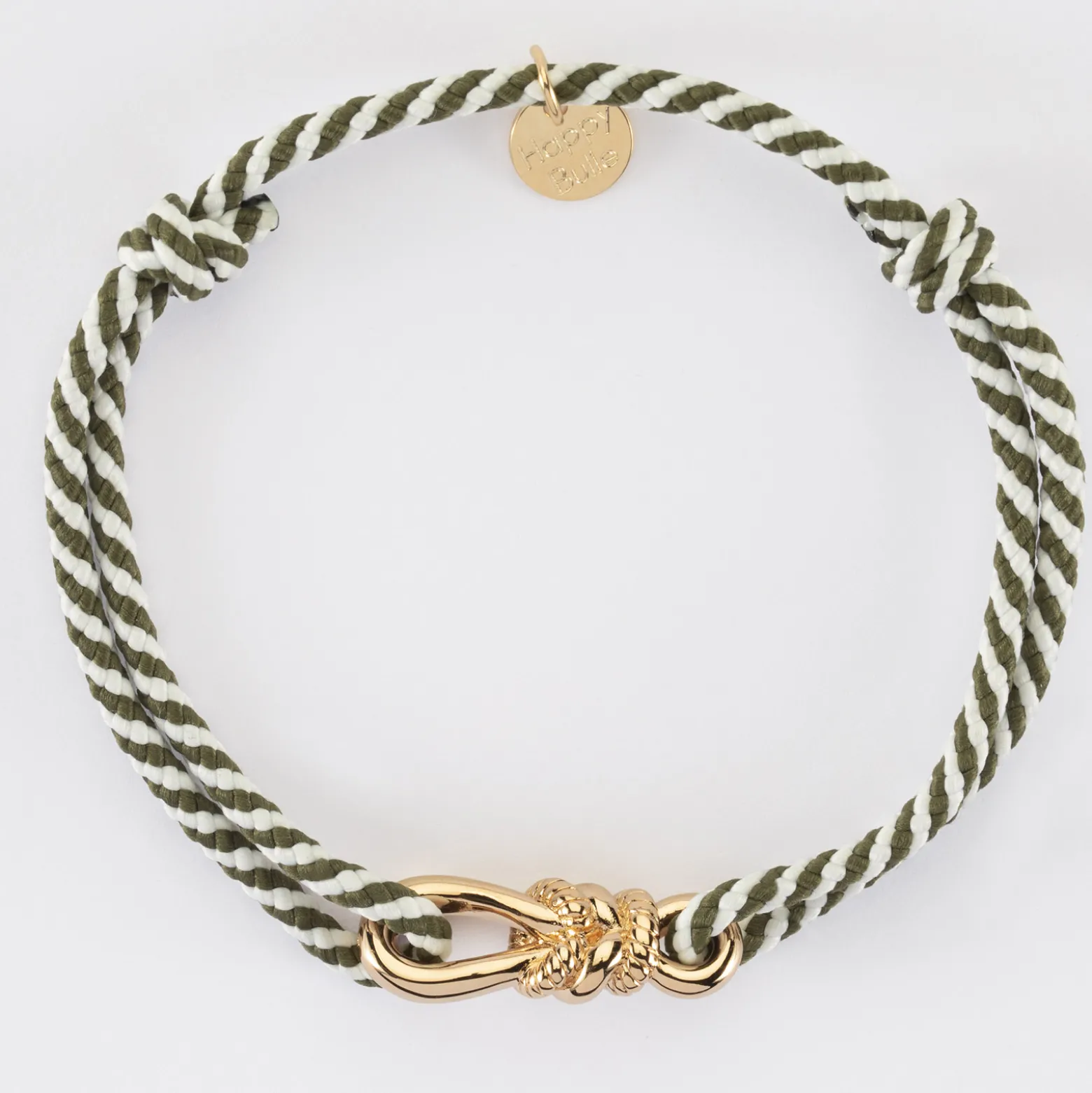Bracelet homme cordon marin tressé "Le lien" plaqué or - HappyBulle x Lilylovesfashion