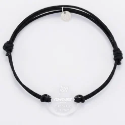 Bracelet homme personnalisé médaille gravée acrylique ronde 21 mm - Edition spéciale