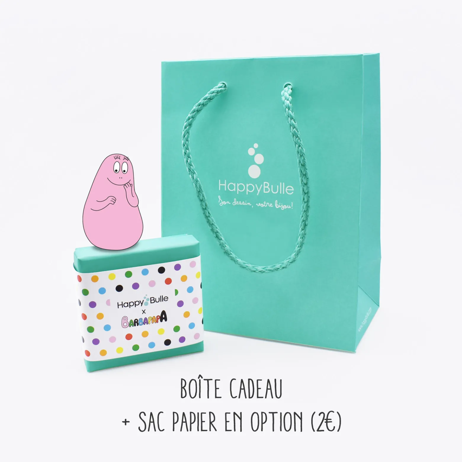 Bracelet homme personnalisé cordon marin tressé médaille gravée plaqué or ovale 25x16 mm - Happybulle x Barbapapa