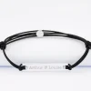 Bracelet homme personnalisé cordon doublé médaille gravée argent plaque 42x8 mm