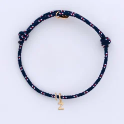 Bracelet homme personnalisé cordage marin collection Chapitre plaqué or - à composer