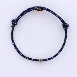 Bracelet homme personnalisé cordage marin collection Chapitre plaqué or - à composer