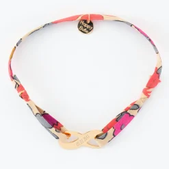 Bracelet infini Liberty médaille gravée plaqué or 25x10mm
