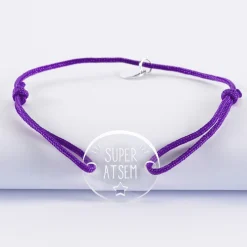 Bracelet médaille gravée acrylique ronde 21 mm - Edition spéciale "Super ATSEM"