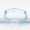 Bracelet personnalisé enfant médaille gravée acrylique nuage 2 trous 20x14 mm