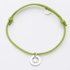 Bracelet personnalisé médaille lettre initiale argent 11mm