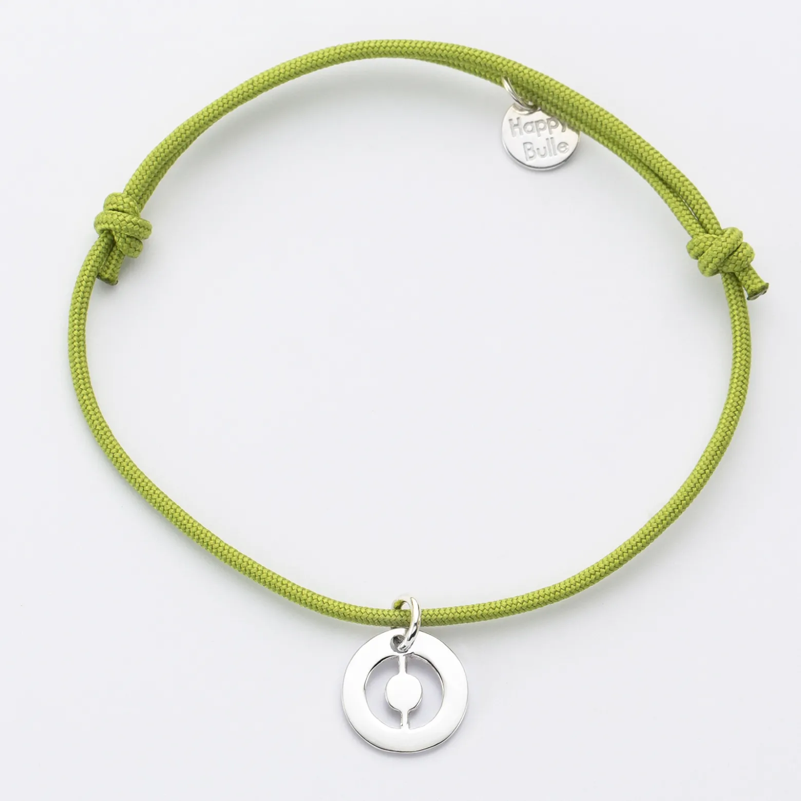 Bracelet personnalisé médaille lettre initiale argent 11mm