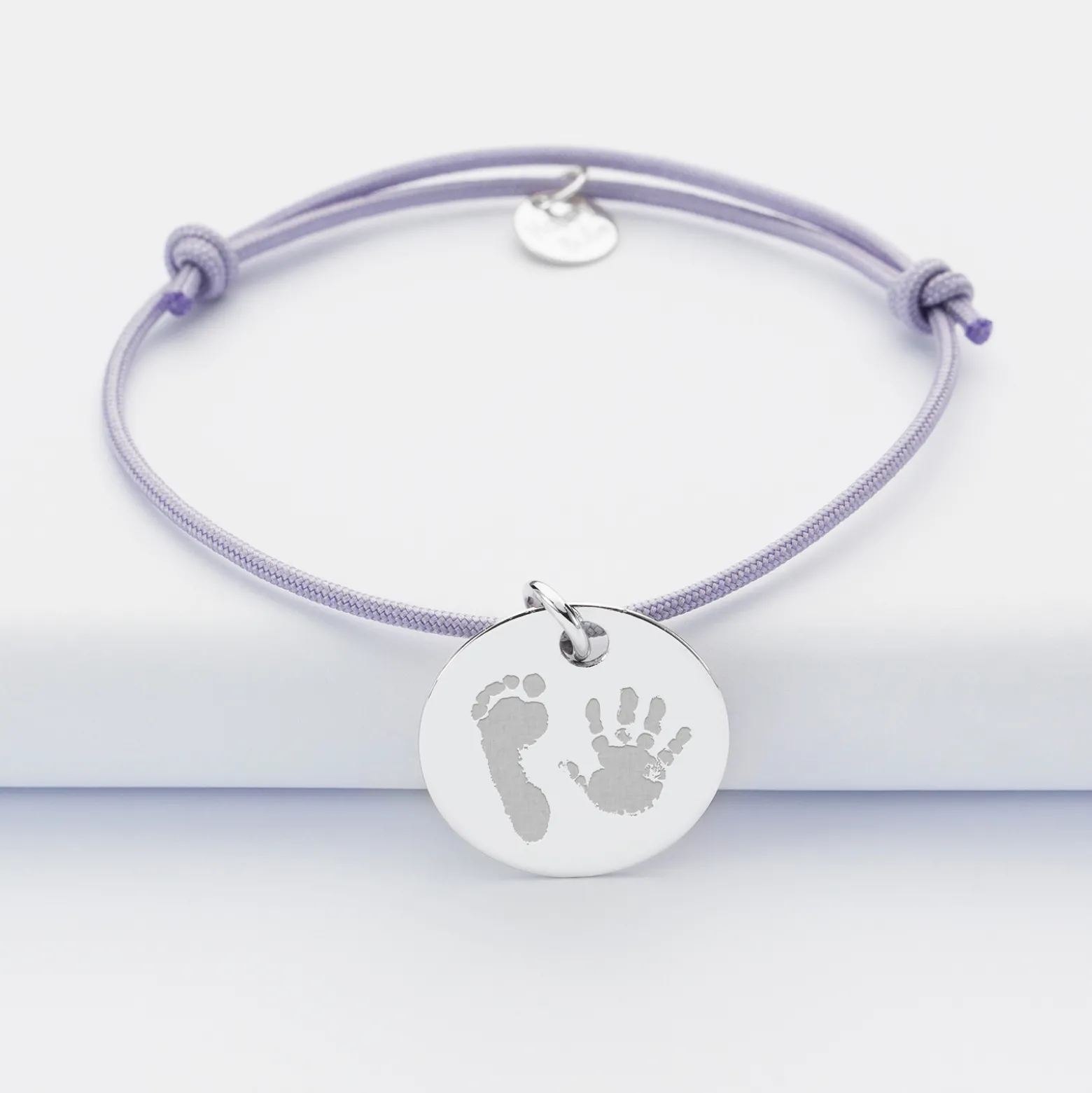 Bracelet personnalisé médaille gravée argent dormeuse 19mm