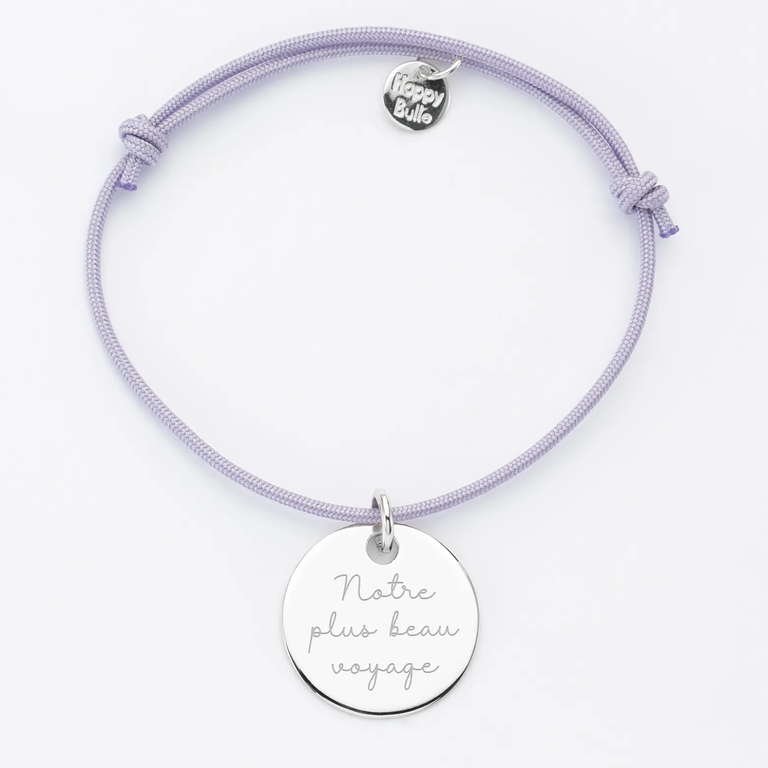 Bracelet personnalisé médaille gravée argent dormeuse 19mm