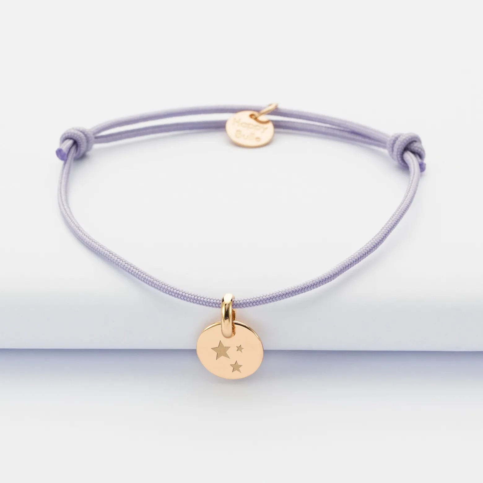 Bracelet personnalisé médaille gravée plaqué or 10 mm