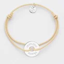 Bracelet personnalisé médaille gravée argent cible 16 mm