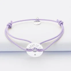 Bracelet personnalisé médaille gravée argent cible 16 mm